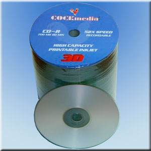 COCKmedia CD-R <b>3-D-Printable</b> 700 MB 52x - <b>100er Folienspindel</b>